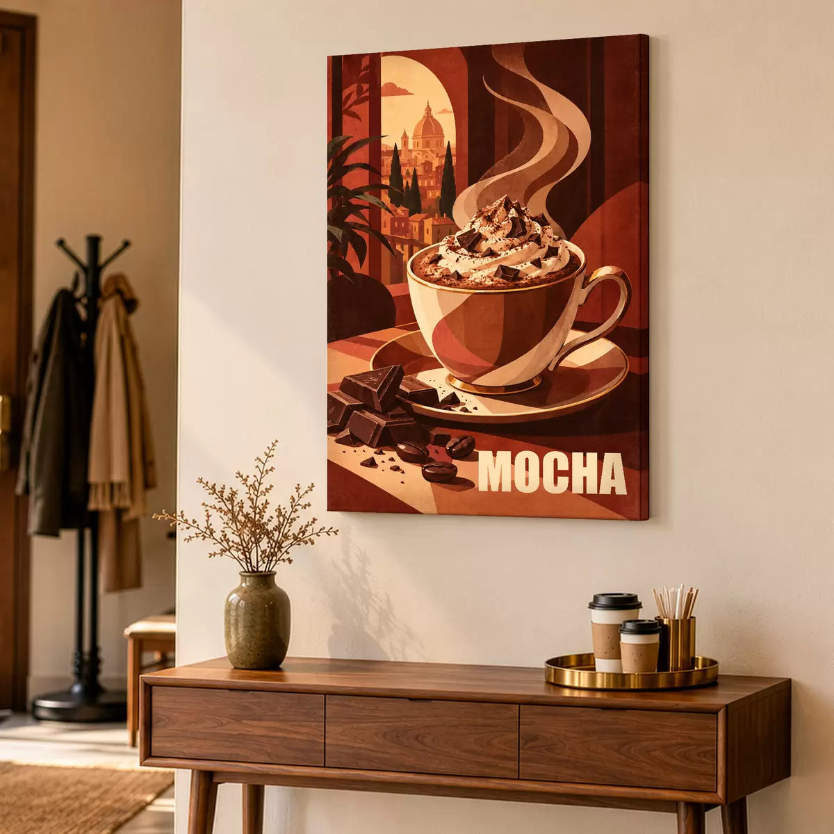 Tableau Un délice au moka intense à chaque gorgée s50876