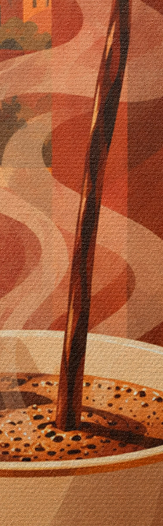 Tableau Un café bien chaud dans un cadre chaleureux s50877