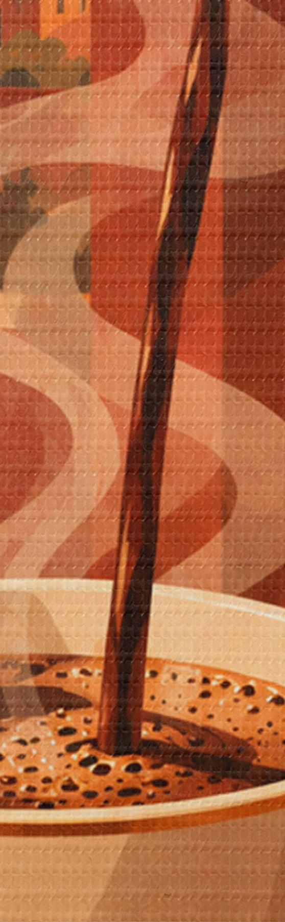 Tableau Un café bien chaud dans un cadre chaleureux s50877