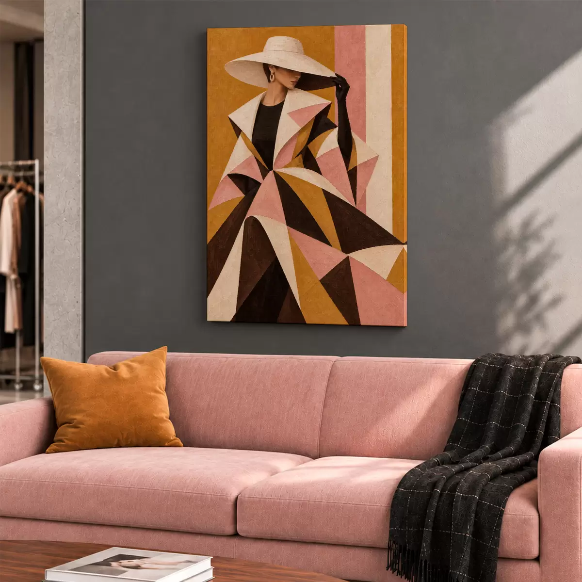 Tableau Une élégance chic aux motifs géométriques s50882