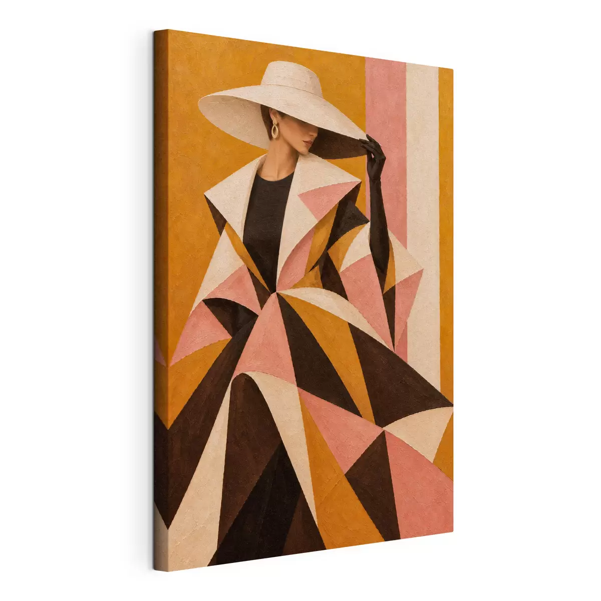 Tableau Une élégance chic aux motifs géométriques s50882