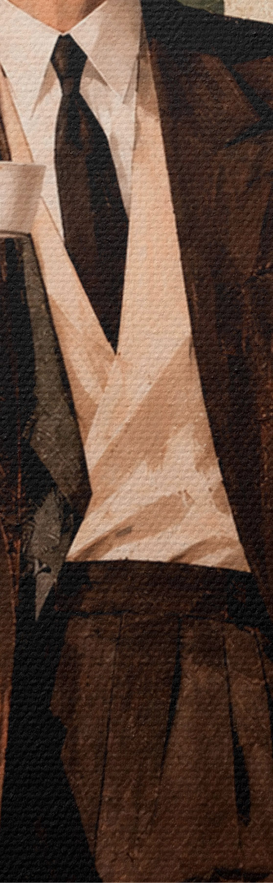 Tableau Un homme élégant profitant d'un moment de tranquillité s50883