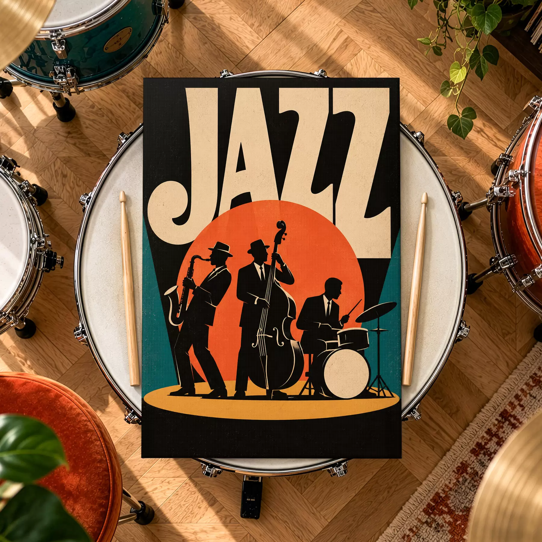 Tableau Une nuit au rythme du jazz s50921