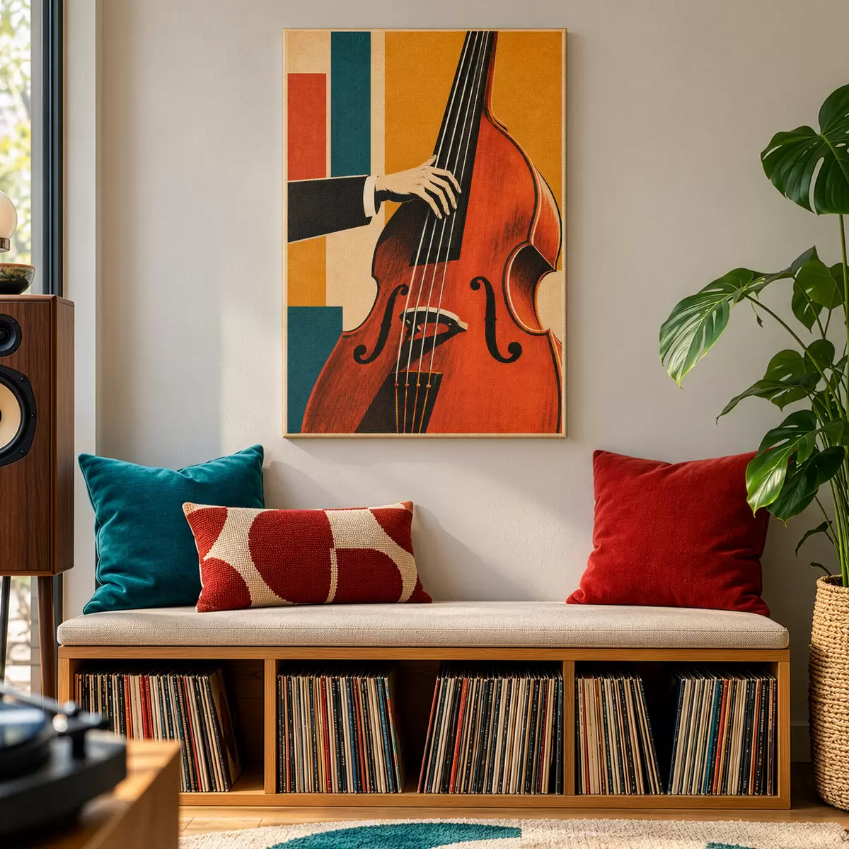 Tableau Une main élégante jouant d'un instrument de musique s50926