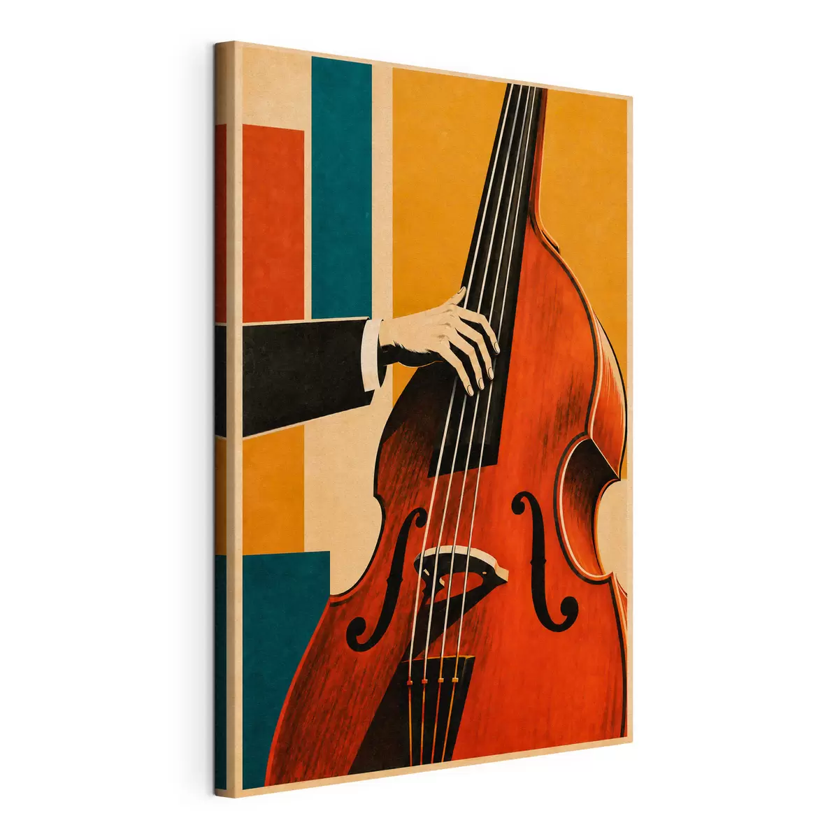 Tableau Une main élégante jouant d'un instrument de musique s50926
