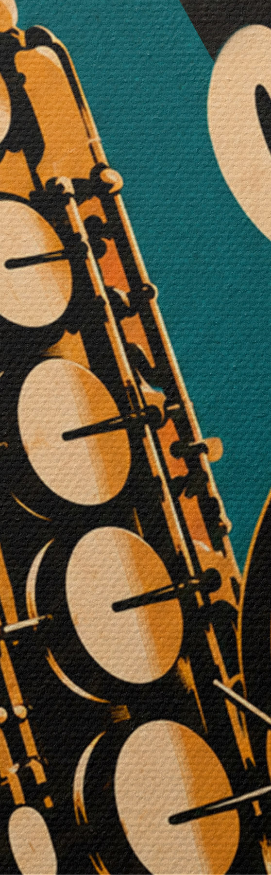Tableau Des sons de saxophone et de vibraphone emplissent l'air s50927