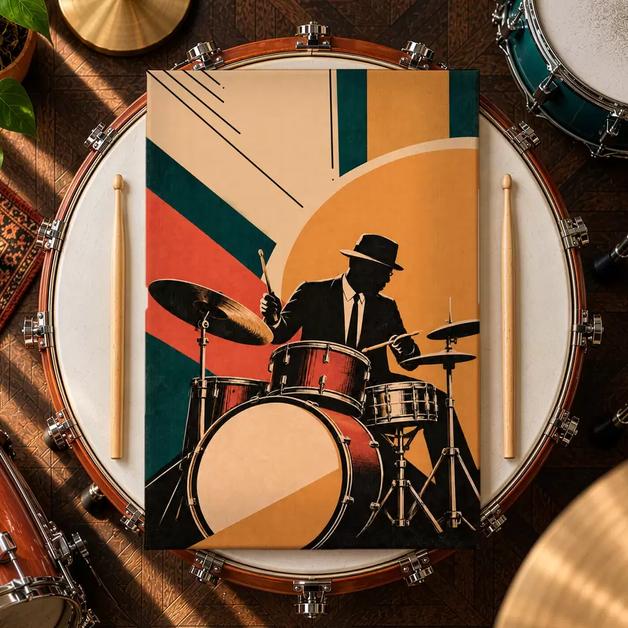 Tableau Des rythmes de jazz aux couleurs éclatantes s50928