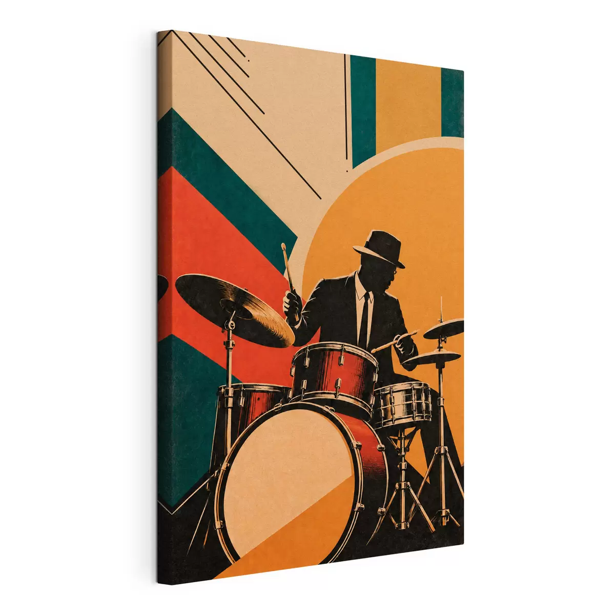 Tableau Des rythmes de jazz aux couleurs éclatantes s50928