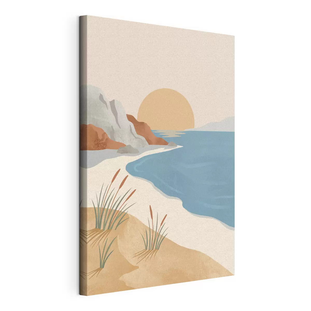 Tableau Une plage sereine au coucher du soleil, un havre de paix s50731