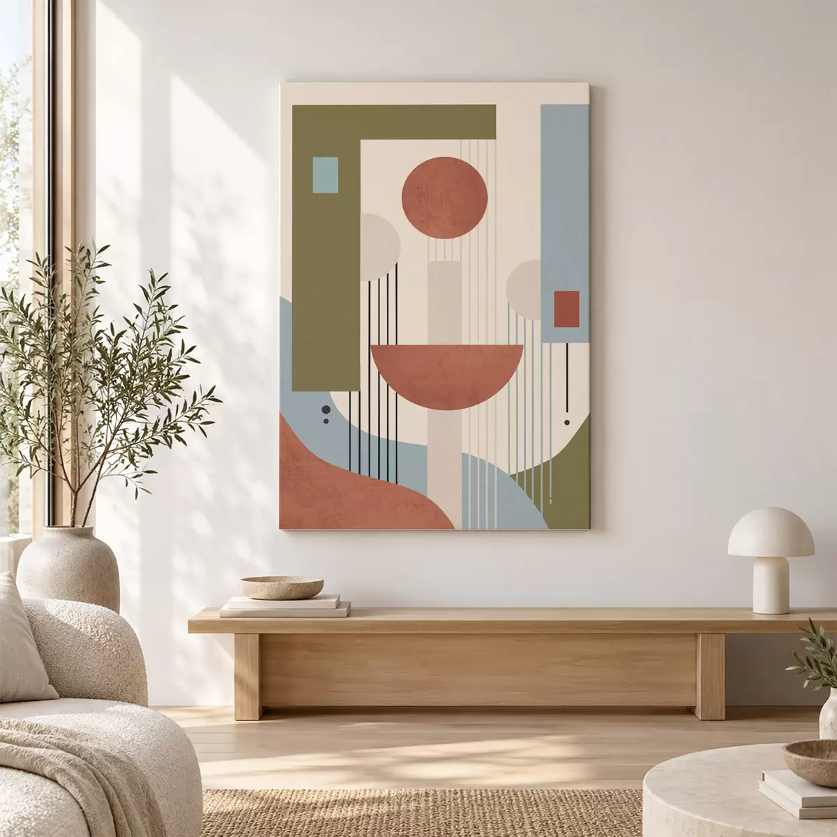 Tableau Formes abstraites dans des tons chauds s50732