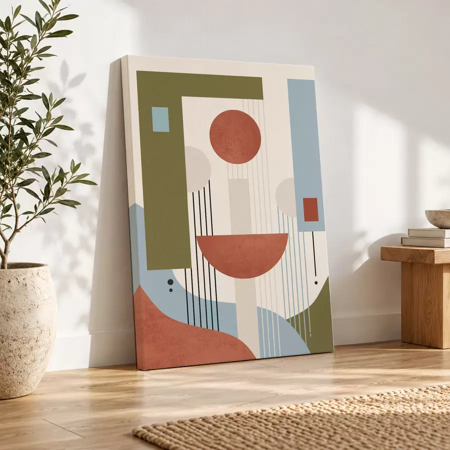 Tableau Formes abstraites dans des tons chauds s50732