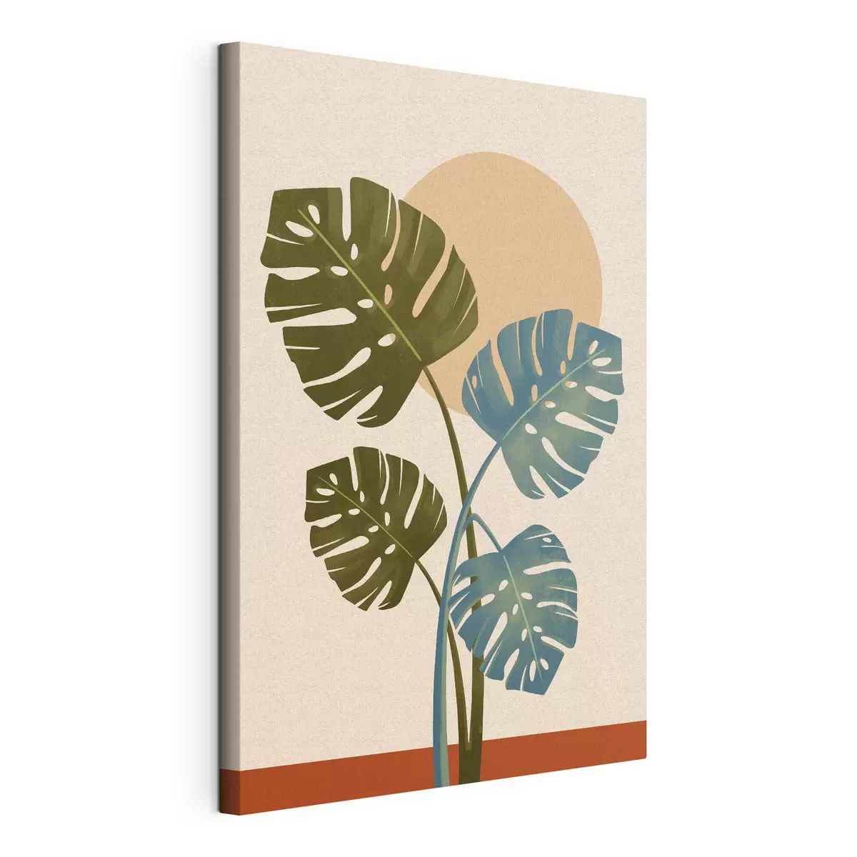 Tableau Des feuilles élégantes sur un fond aux teintes chaudes s50733