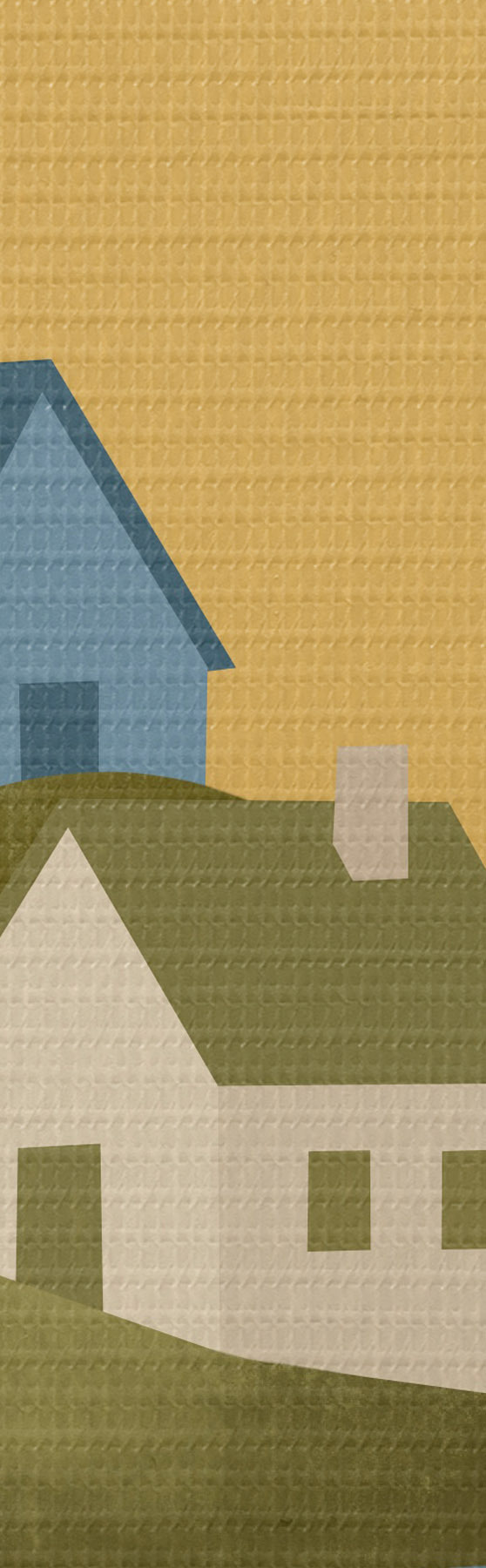 Tableau Des maisons de charme au bord d'un plan d'eau paisible s50734