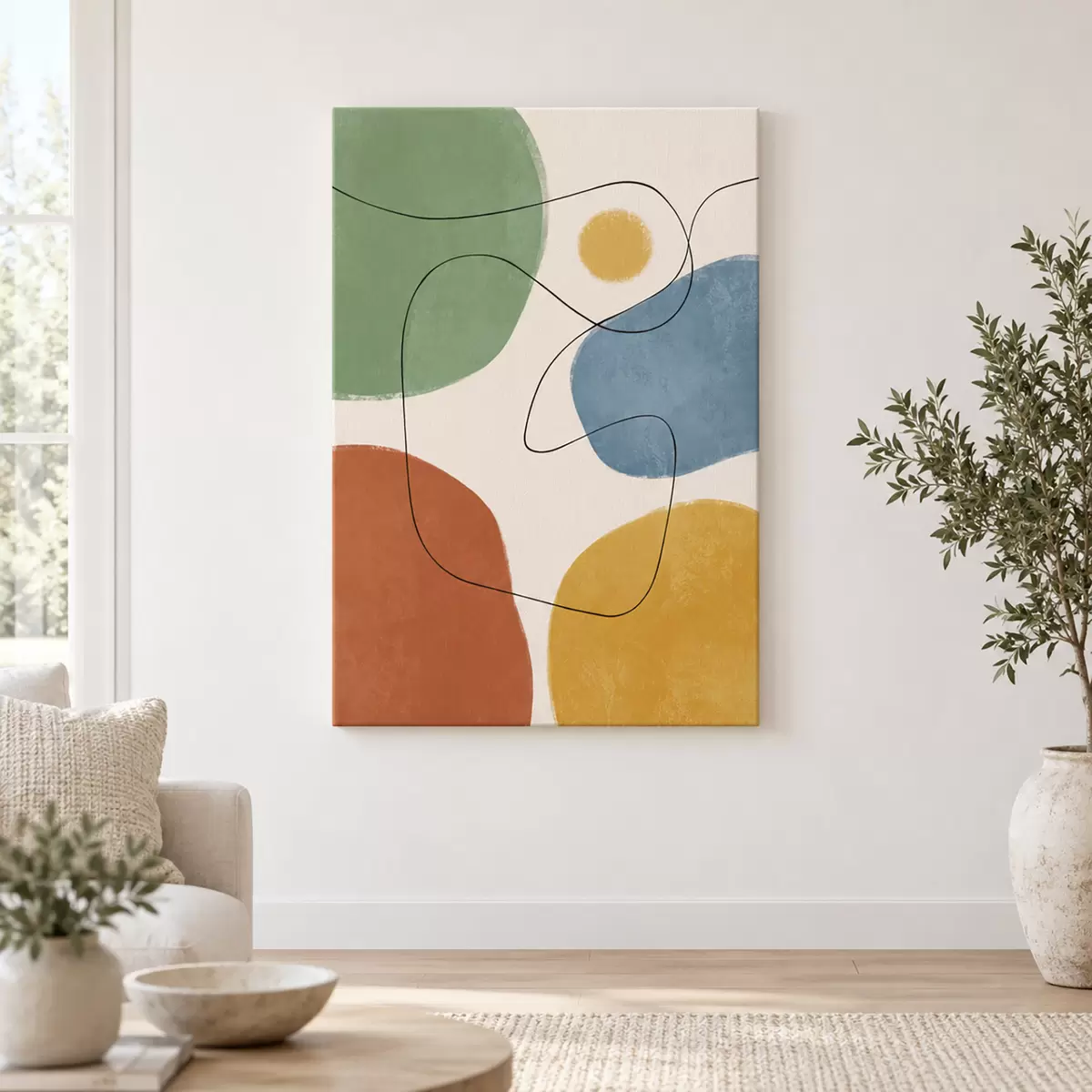 Tableau Formes abstraites dans des couleurs apaisantes s50736