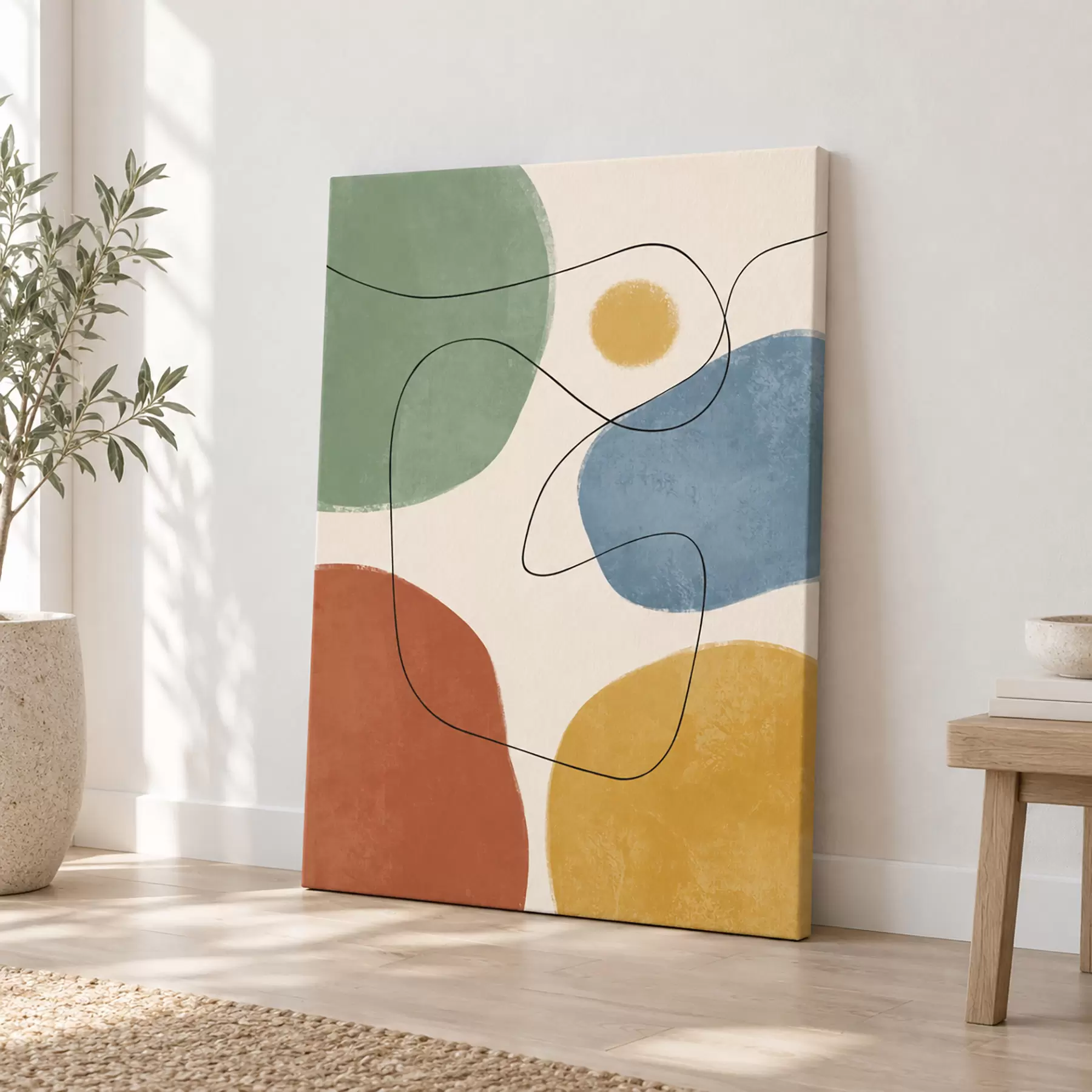 Tableau Formes abstraites dans des couleurs apaisantes s50736