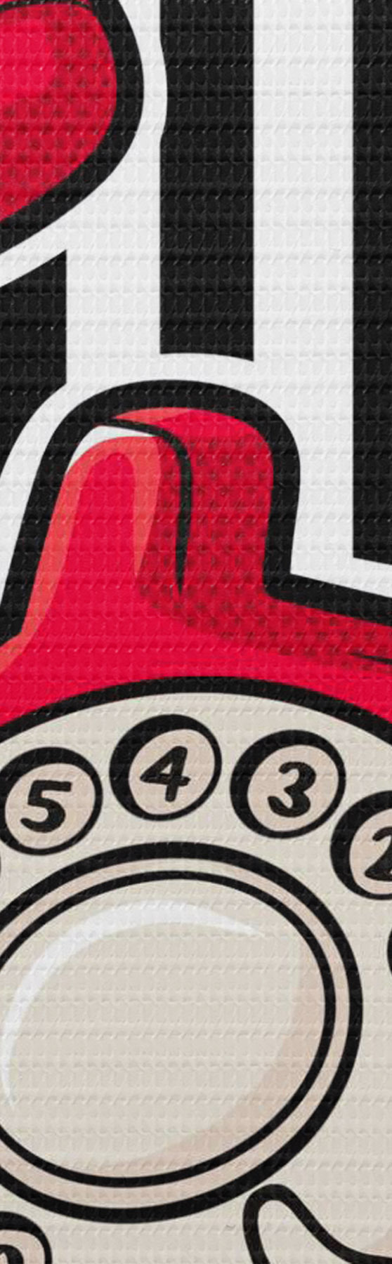 Tableau Téléphone à cadran rouge de style vintage s50784