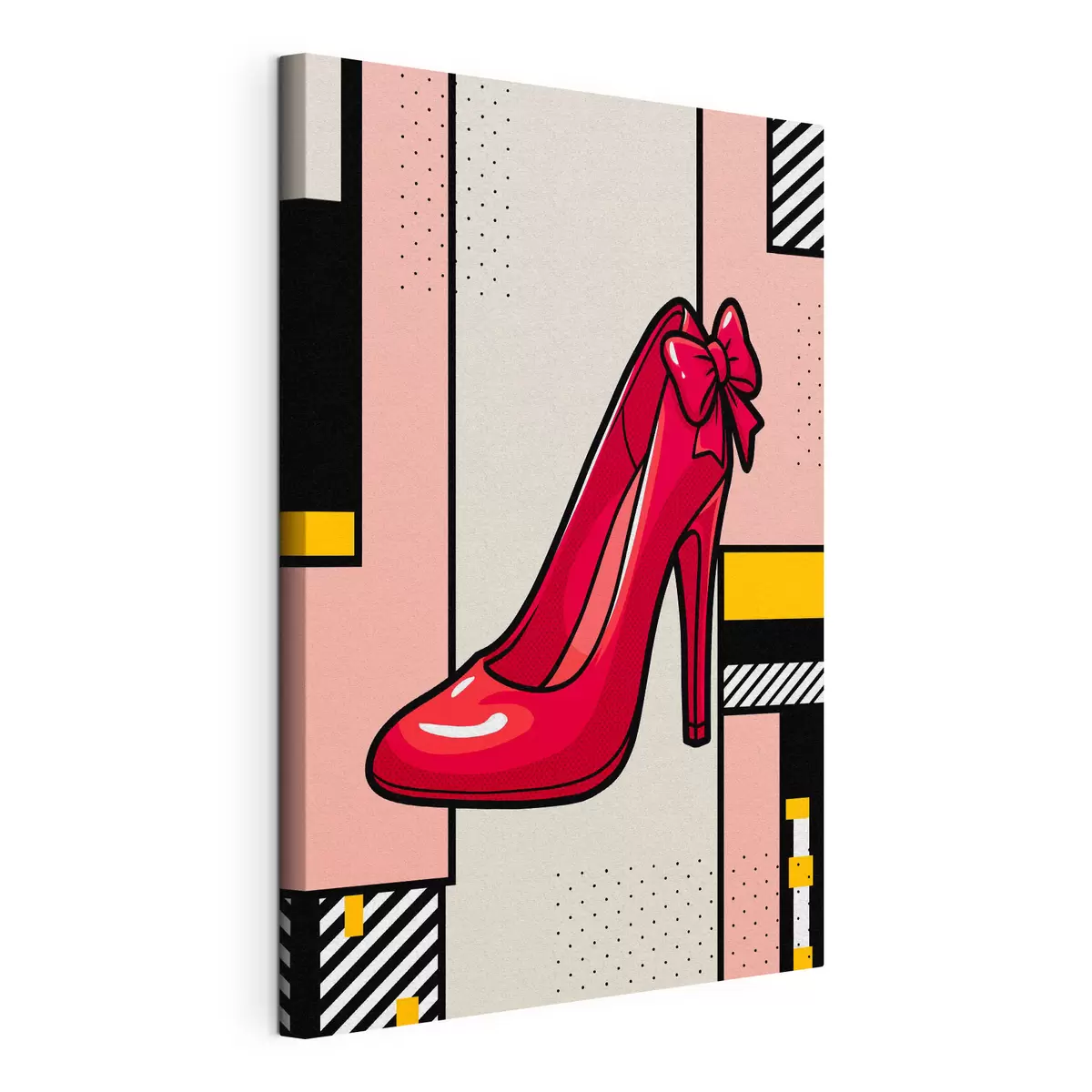 Tableau Escarpin rouge chic orné d'un nœud fantaisie s50785
