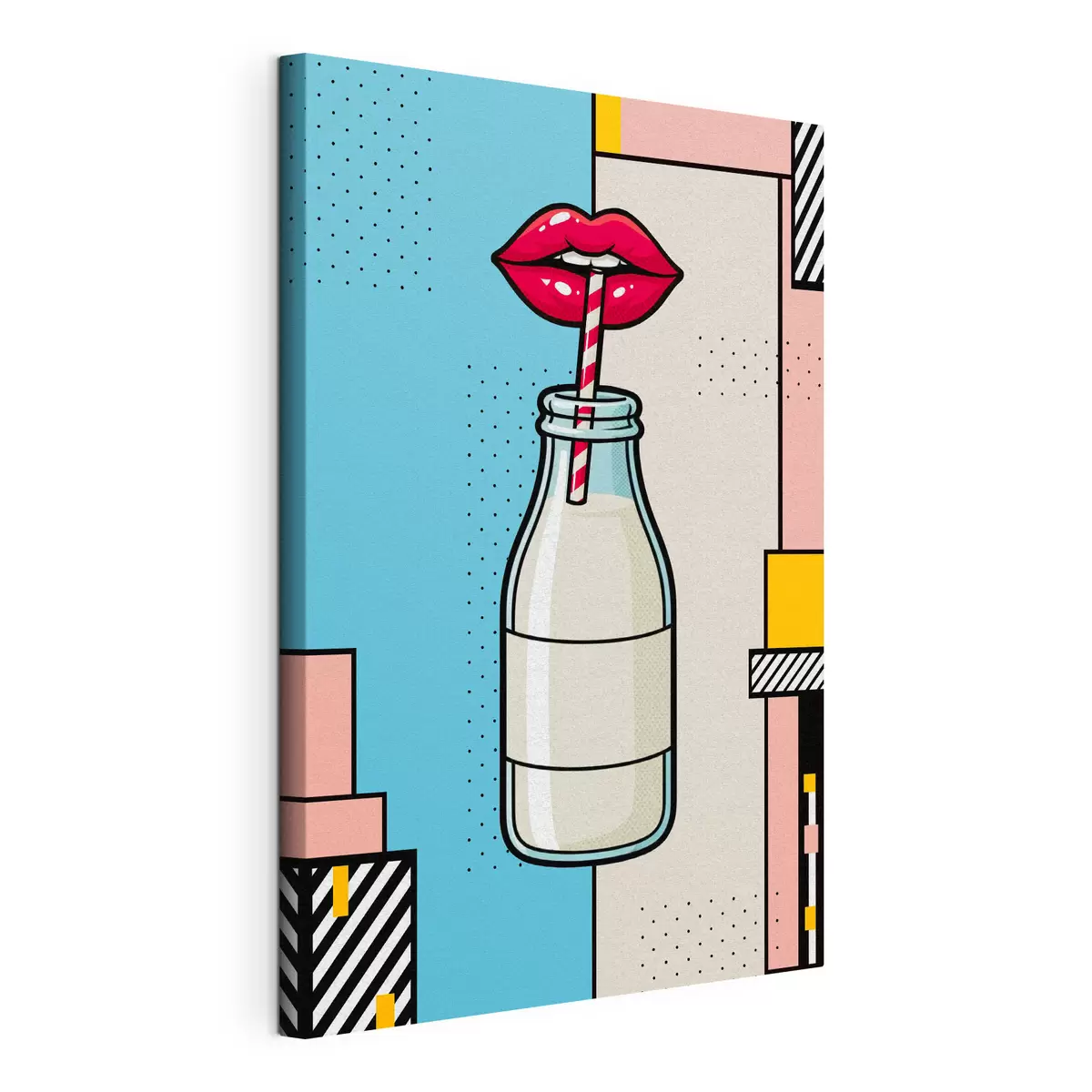 Tableau Boire à la bouteille de lait design s50786