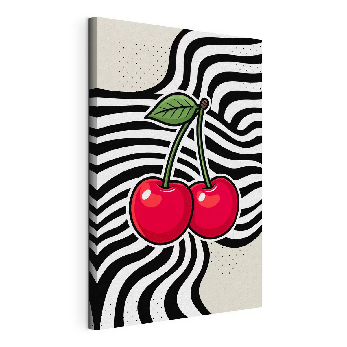 Tableau Des cerises espiègles sur un fond élégant s50787