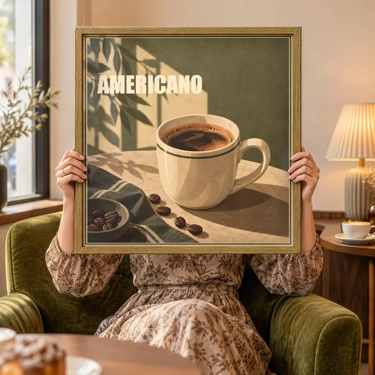 Poster Profitez pleinement de l'instant présent avec Americano f50872