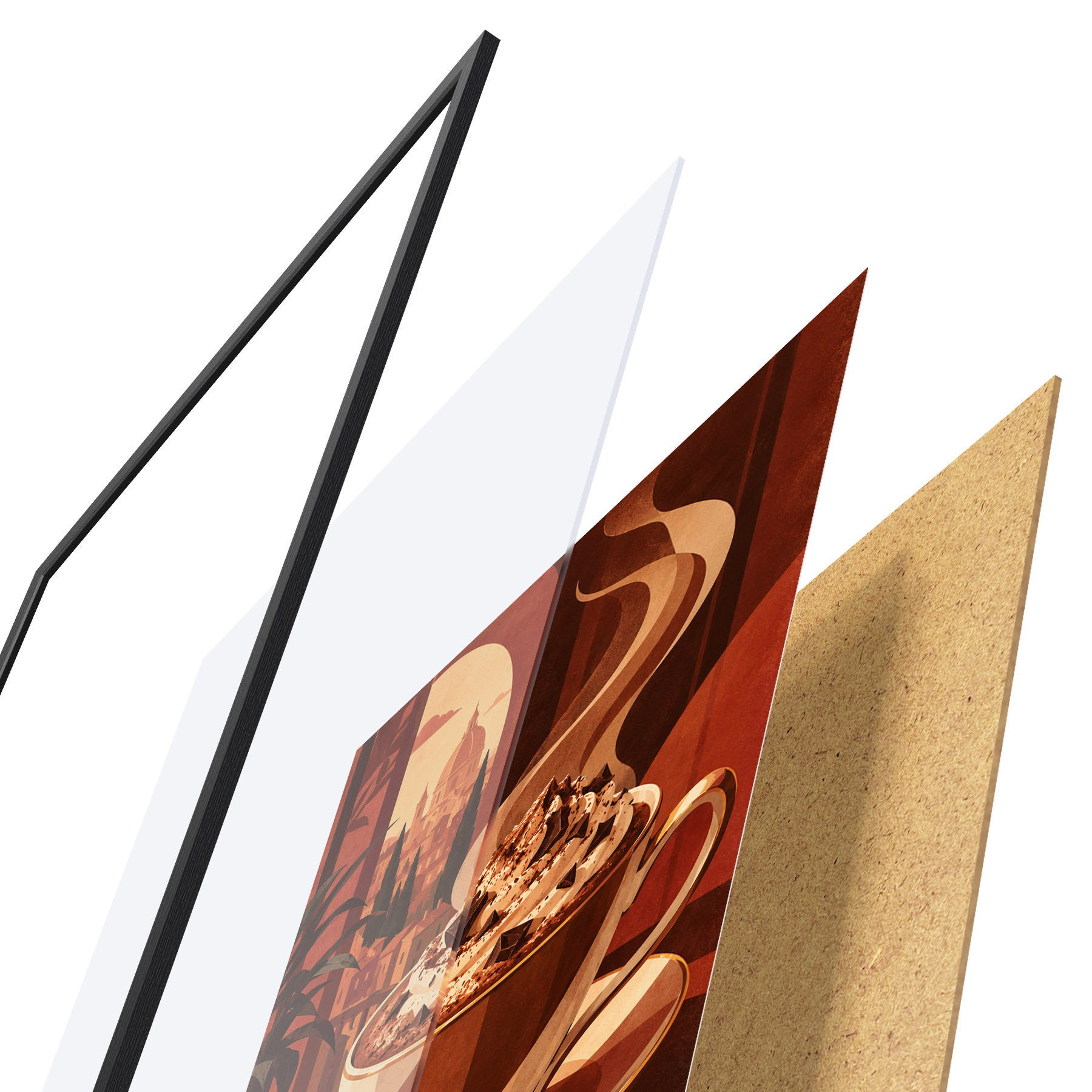 Poster Moka chaud avec une garniture crémeuse f50876