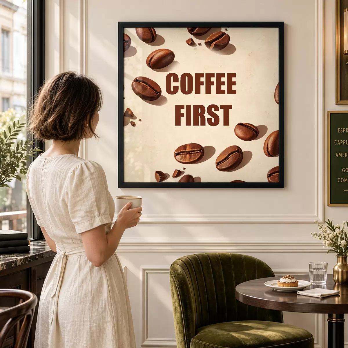 Poster Réveille-toi et prépare ton café f50878