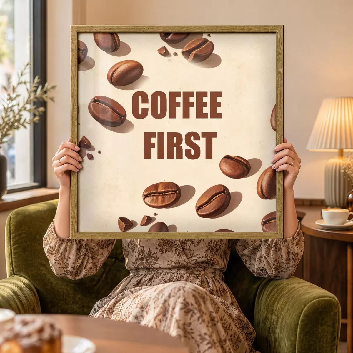 Poster Réveille-toi et prépare ton café f50878