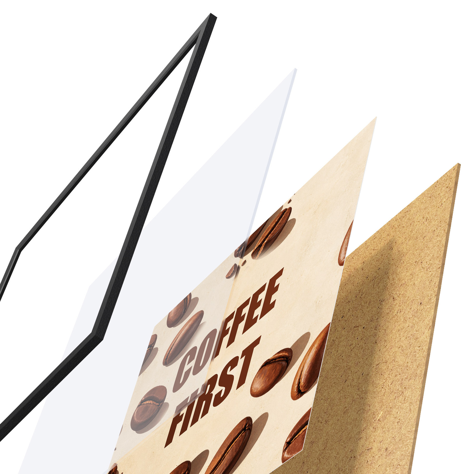 Poster Réveille-toi et prépare ton café f50878