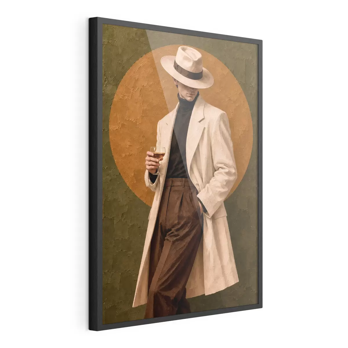 Poster Une élégance raffinée, un verre à la main f50885