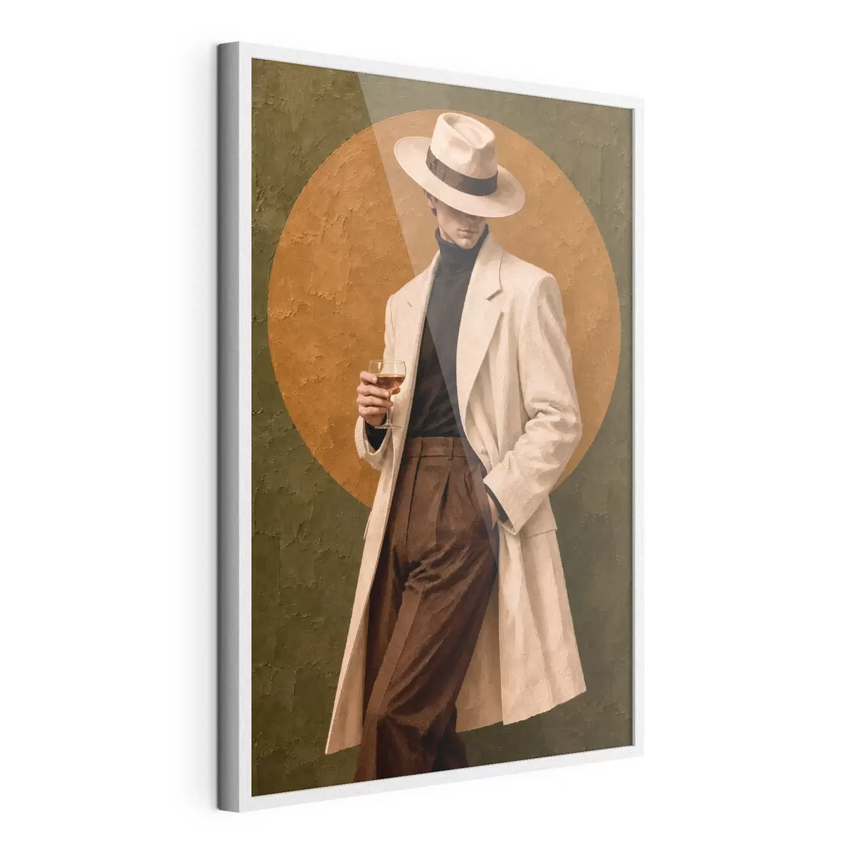 Poster Une élégance raffinée, un verre à la main f50885