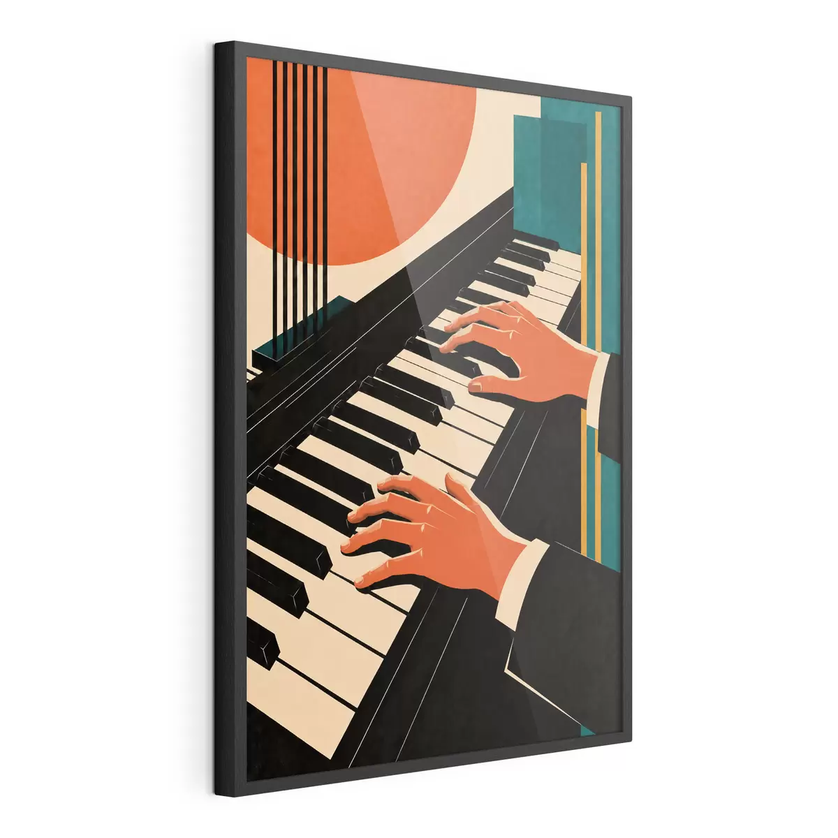 Poster Jouer des mélodies sur les touches du piano f50922