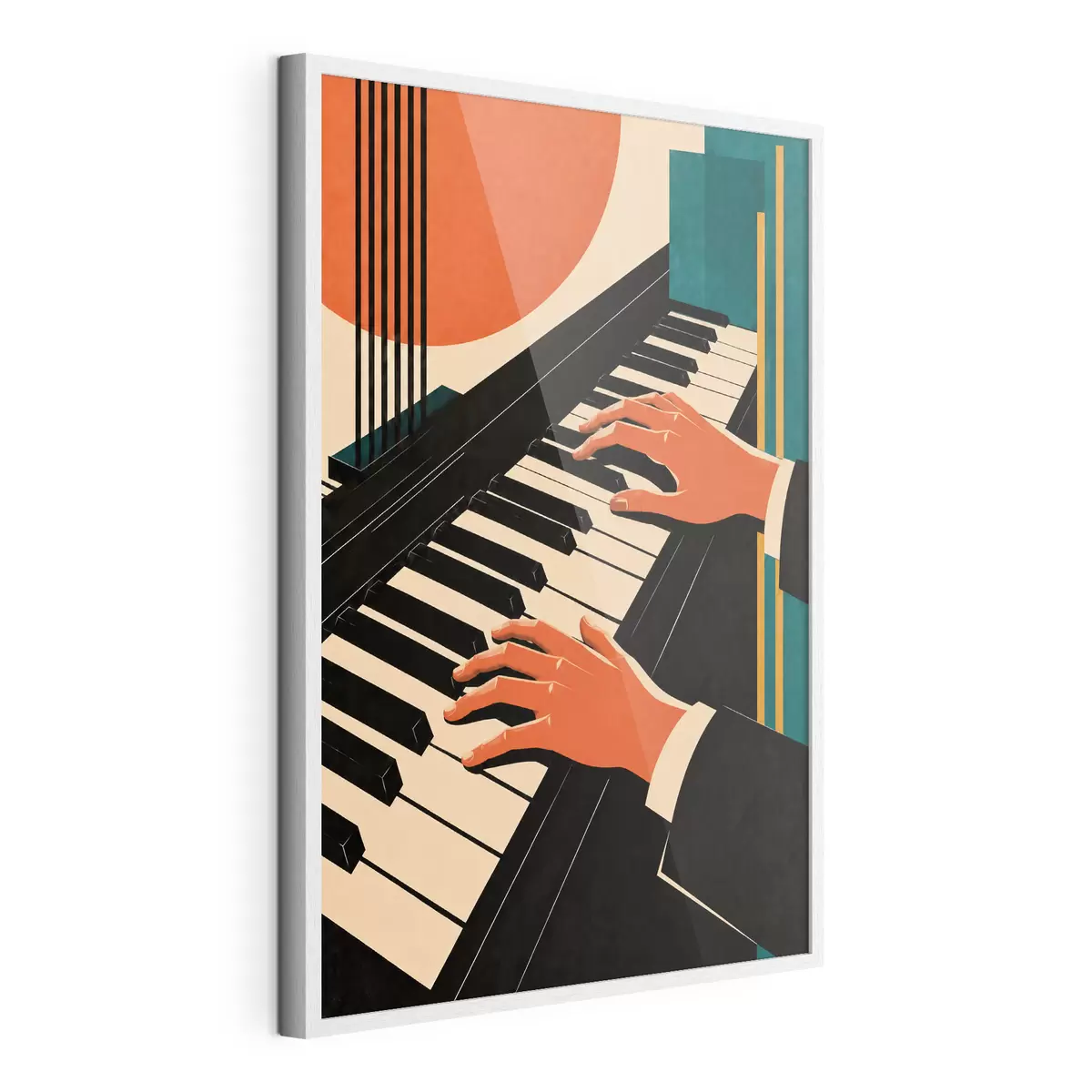 Poster Jouer des mélodies sur les touches du piano f50922