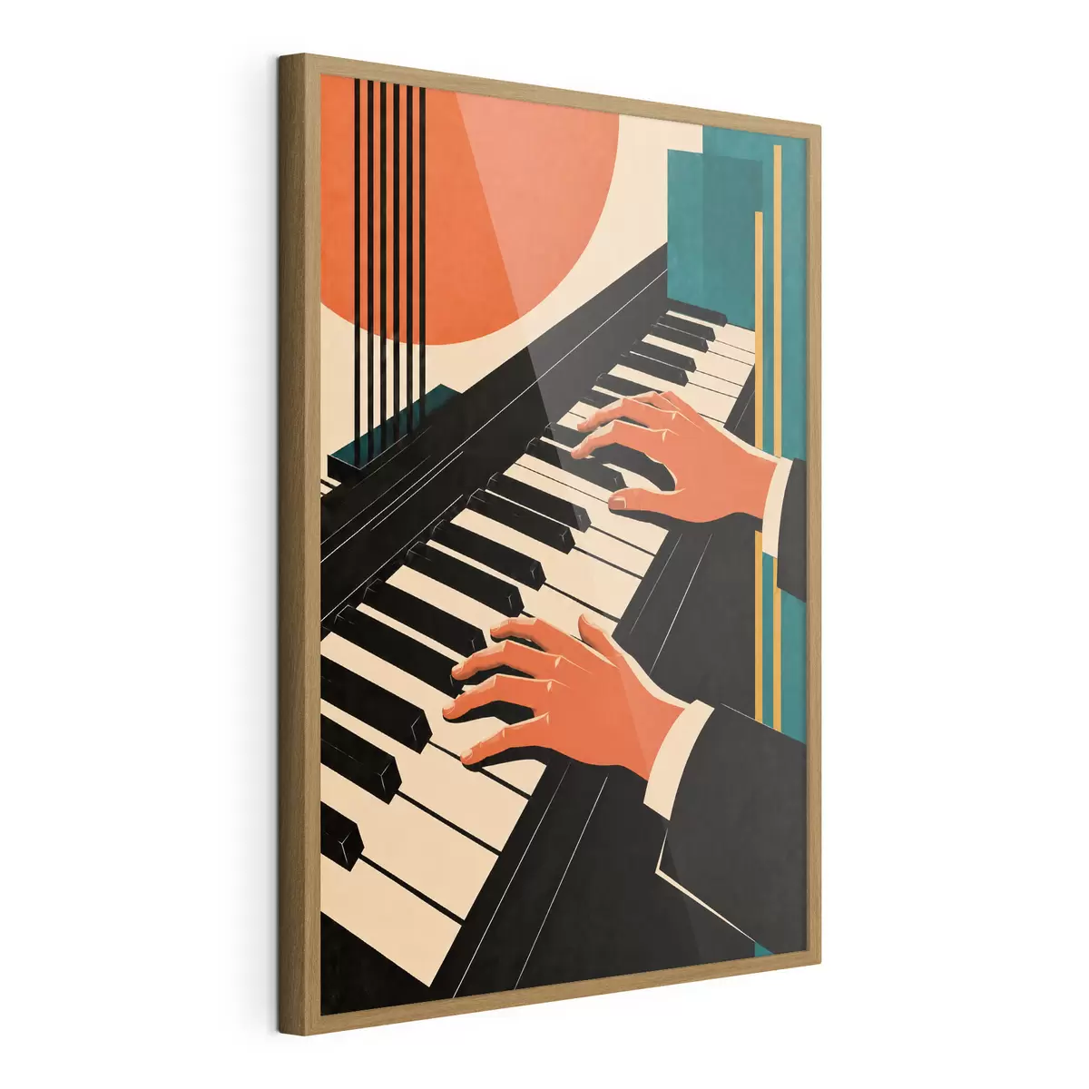 Poster Jouer des mélodies sur les touches du piano f50922