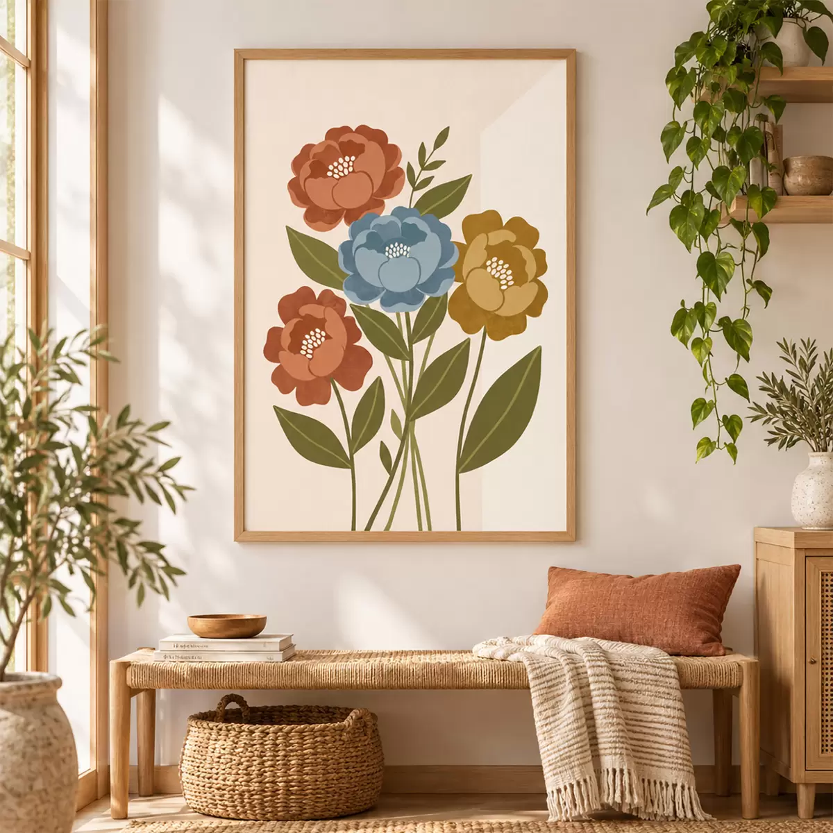 Poster Un ravissant bouquet de fleurs illustrées f50730