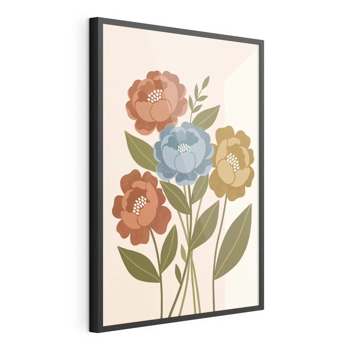 Poster Un ravissant bouquet de fleurs illustrées f50730