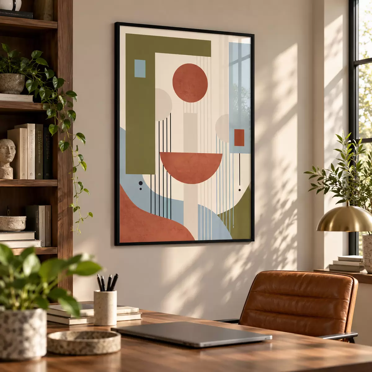 Poster Formes abstraites dans des tons terreux f50732