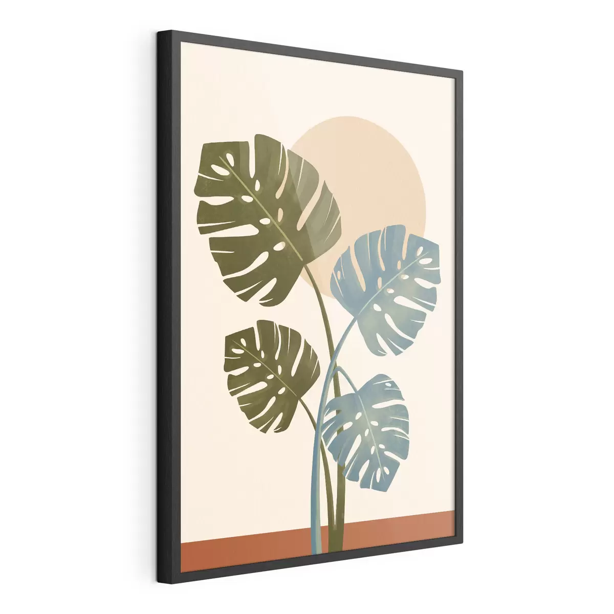 Poster Feuilles tropicales baignées par une douce lumière du soleil f50733
