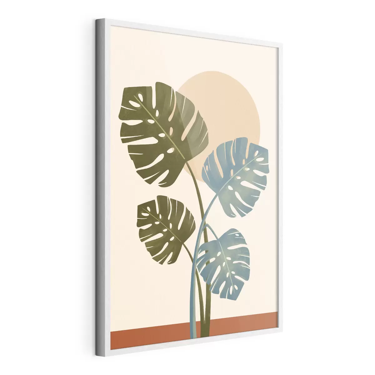 Poster Feuilles tropicales baignées par une douce lumière du soleil f50733
