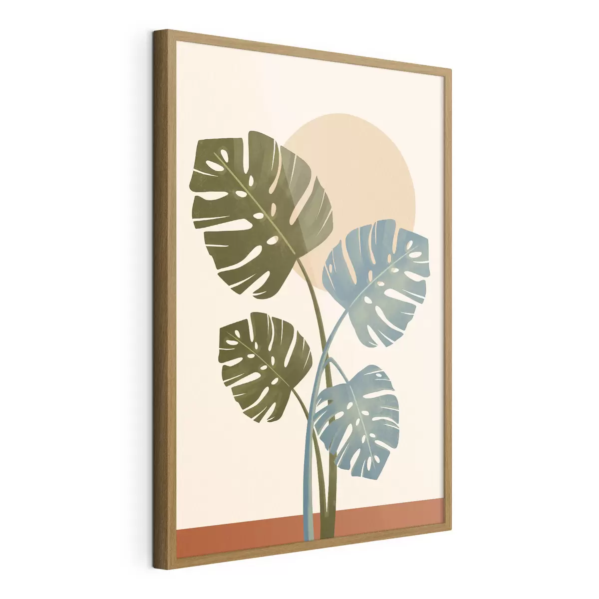 Poster Feuilles tropicales baignées par une douce lumière du soleil f50733