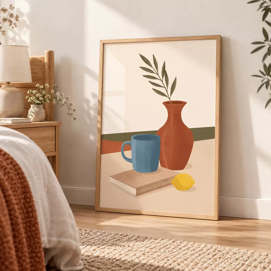 Papier peint Une nature morte chaleureuse aux teintes douces f50735