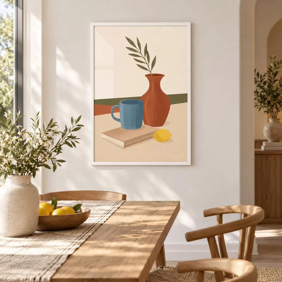 Poster Une nature morte chaleureuse aux teintes douces f50735