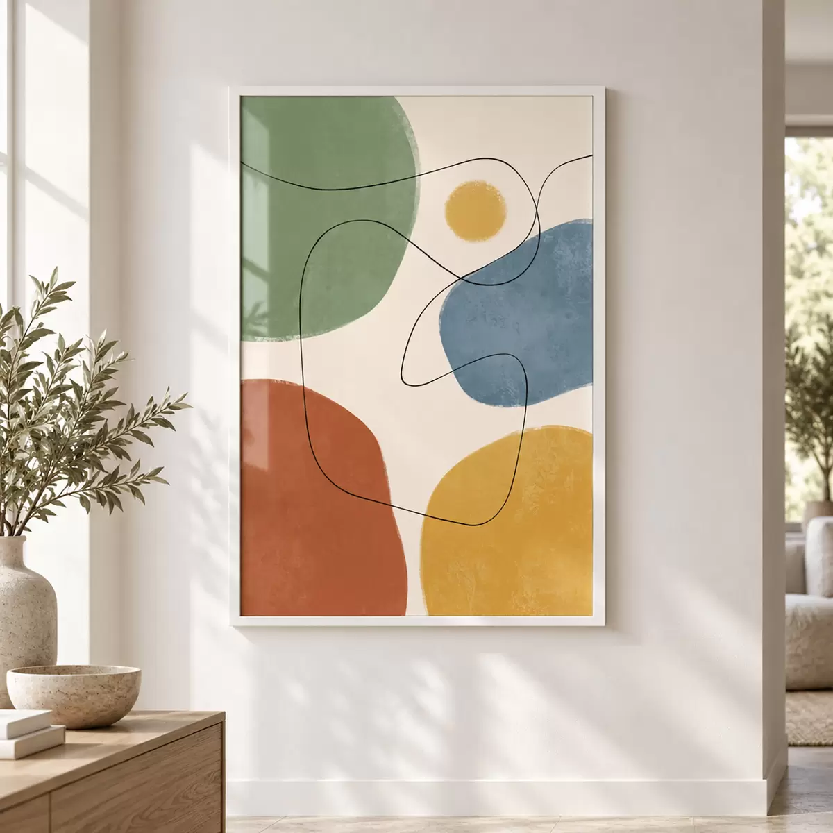 Poster Couleurs abstraites aux lignes fluides f50736