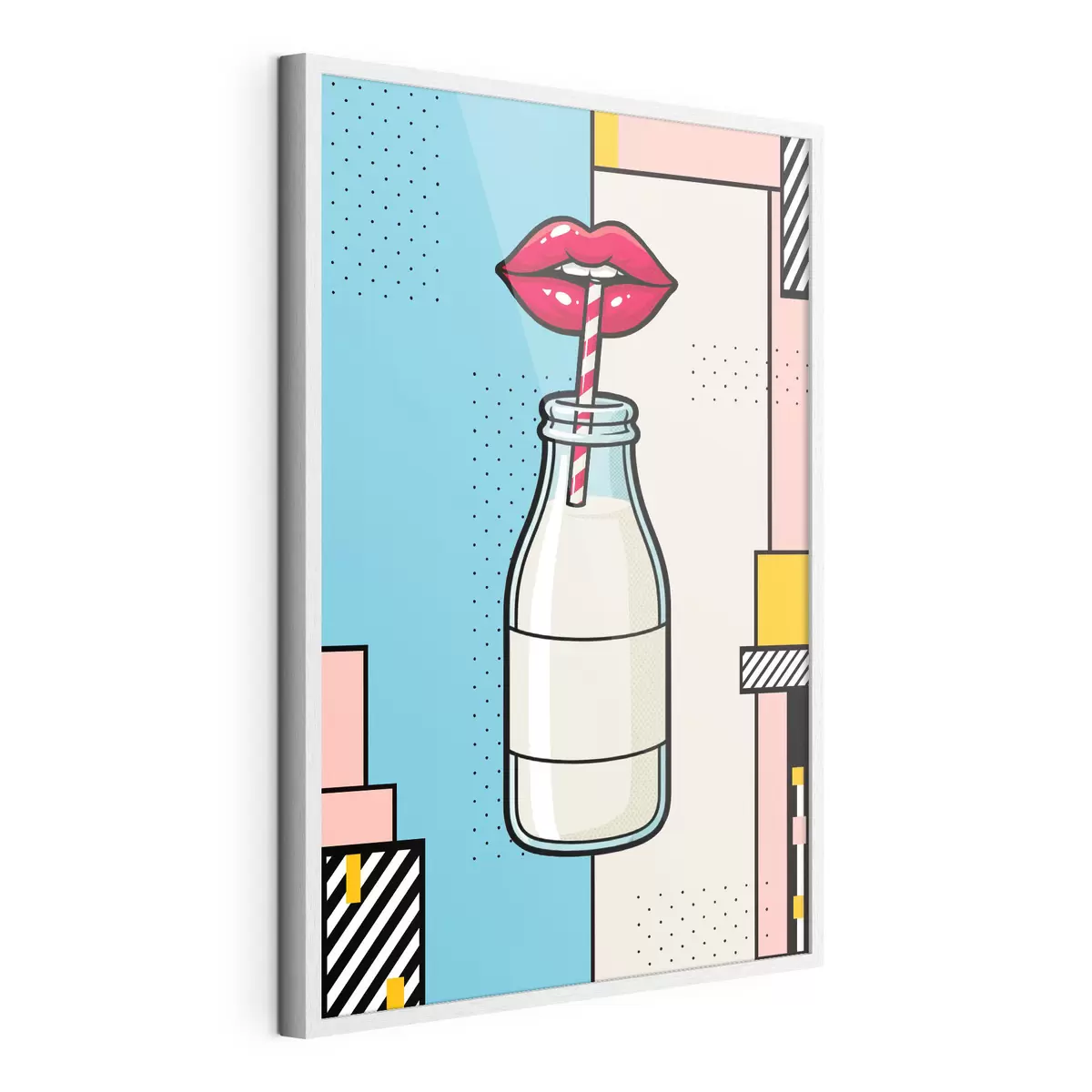 Poster En sirotant le contenu d'une bouteille au design raffiné f50786