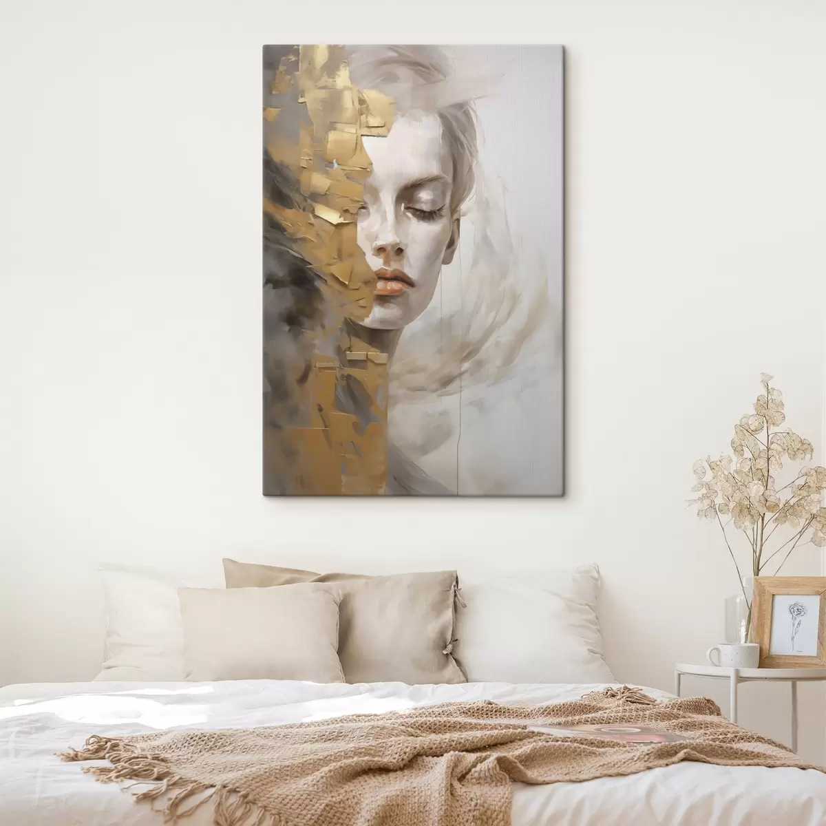Tableau Portrait abstrait, imitation d'un tableau s51129