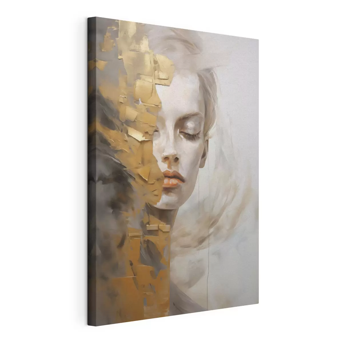 Tableau Portrait abstrait, imitation d'un tableau s51129
