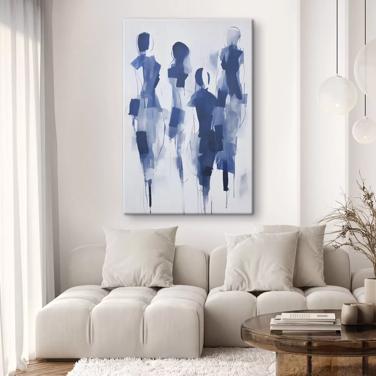 Tableau Silhouettes abstraites, imitation de la peinture s51131