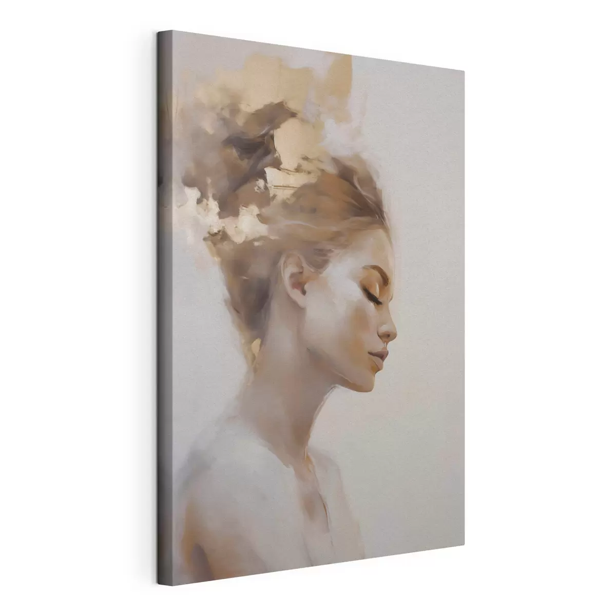 Tableau Portrait de profil d'une jeune femme s51134