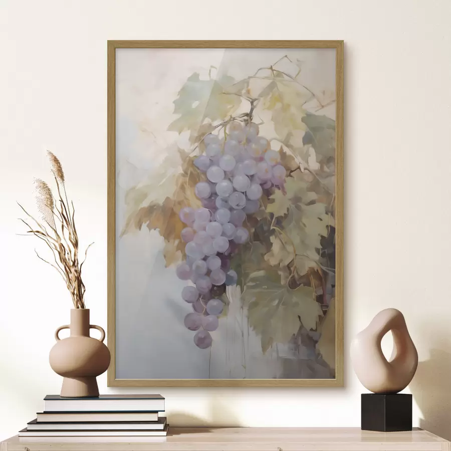 Papier peint Des raisins, imitation d'un tableau f51124