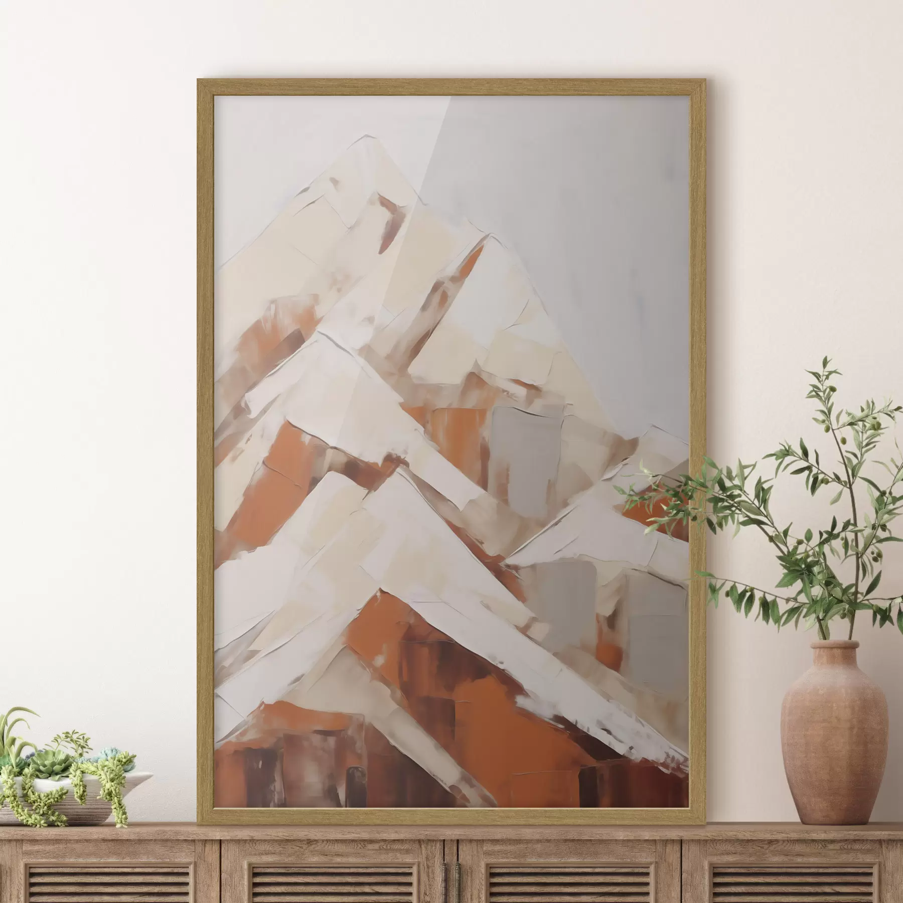 Papier peint Montagnes, imitation d'un tableau f51125