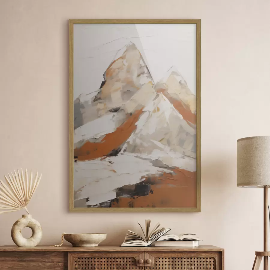 Papier peint Montagnes abstraites, imitation d'un tableau f51126